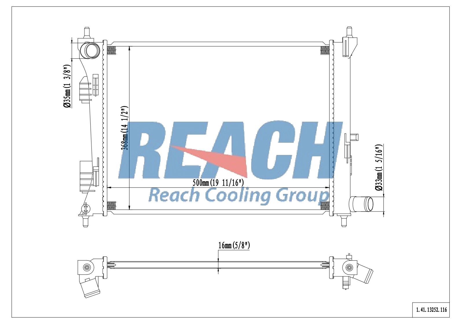 13852 Radiator 41-13252